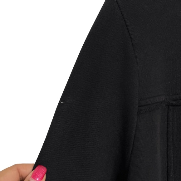 Soft Surroundings black raw seam fold over collar knit tunic size Large - Picture 8 of 11